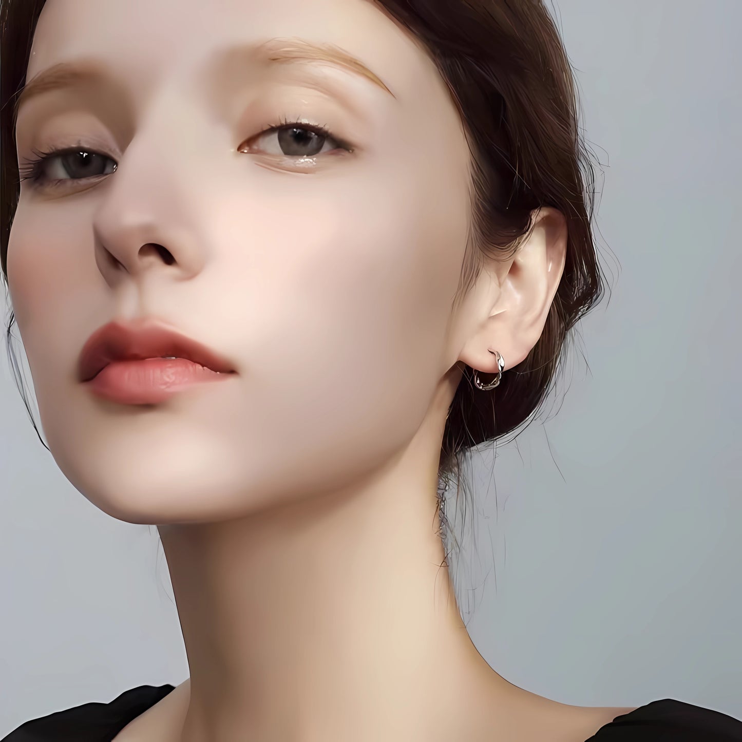 S925 Sterling Silver Minimalist Versatile Möbius Silver Earrings