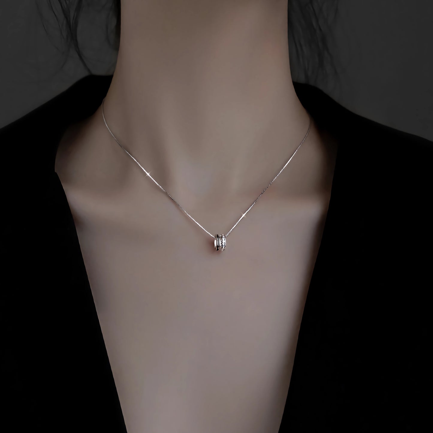 S925 Sterling Silver Talisman Pendant Necklace with Exquisite Design