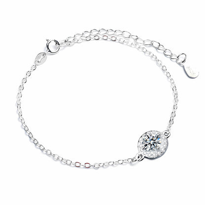 Morganite S925 Sterling Silver Fashion Sunflower Bracelet
