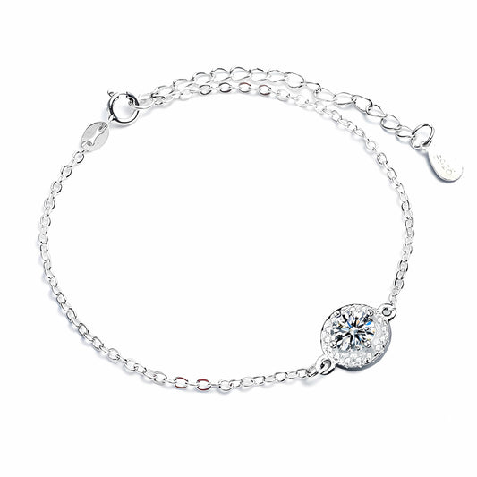 Morganite S925 Sterling Silver Fashion Sunflower Bracelet
