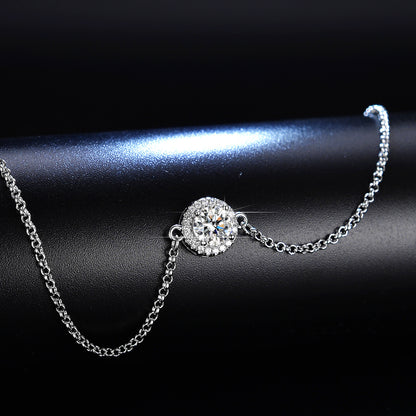 Morganite S925 Sterling Silver Fashion Sunflower Bracelet