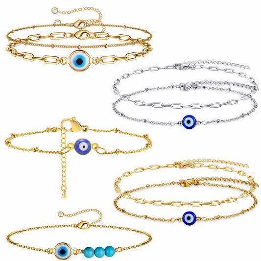 Fashionable Stainless Steel Devil's Eye Bracelet