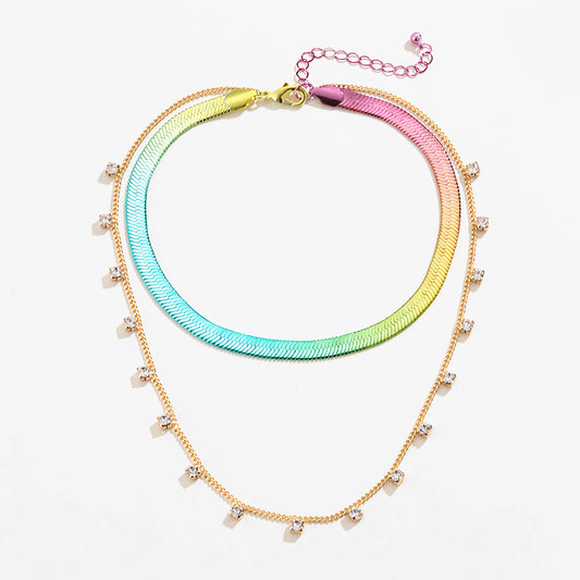 Fantasy Gradient Flat Snake Bracelet