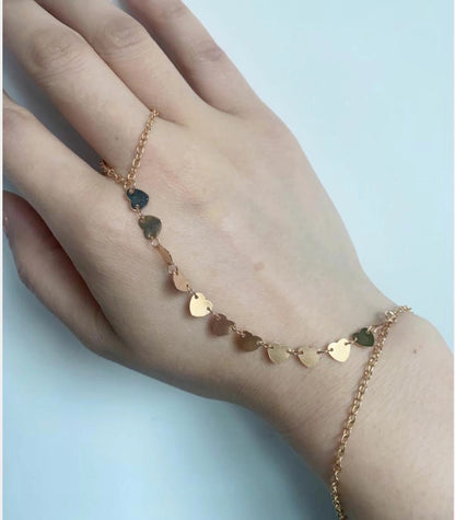 Fashionable Minimalist Butterfly Pendant Bracelet Ring Set Chain Jewelry
