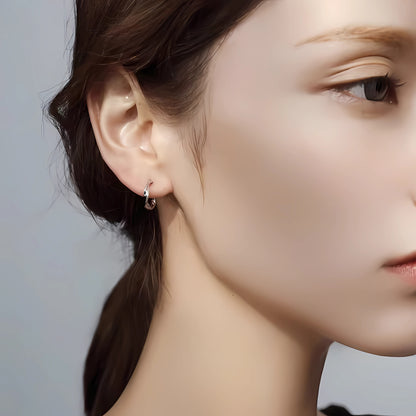 S925 Sterling Silver Minimalist Versatile Möbius Silver Earrings