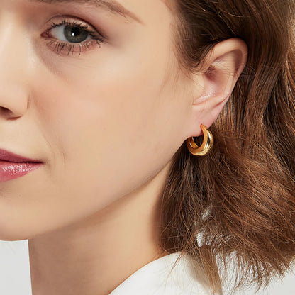 S925 Sterling Silver Fashionable Minimalist Classic Hoop Earrings