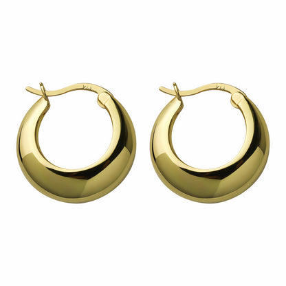 S925 Sterling Silver Fashionable Minimalist Classic Hoop Earrings