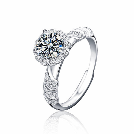 Morganite S925 Sterling Silver Mermaid Princess Ring