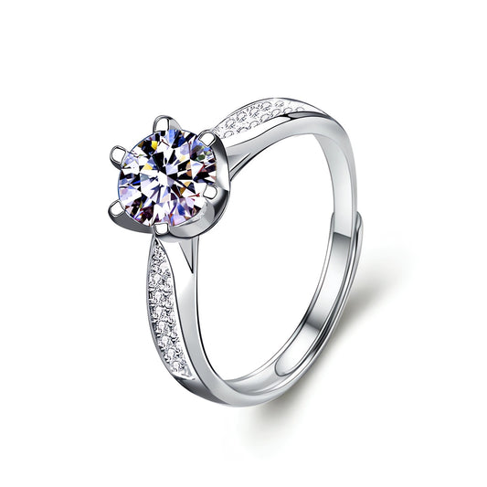 Morganite S925 Sterling Silver Starlight Queen Ring